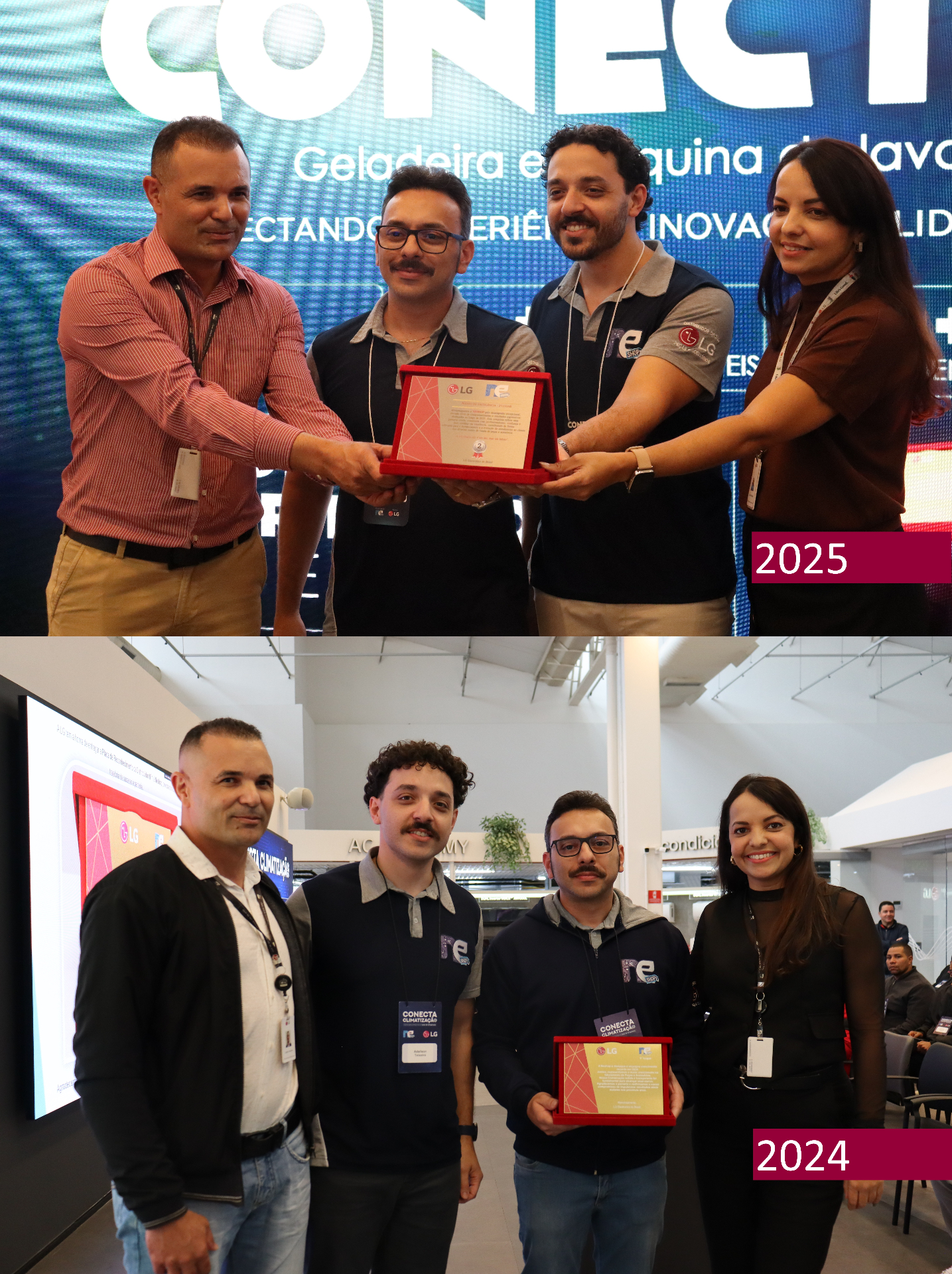 Troféu representando o reconhecimento Parceiro Destaque LG